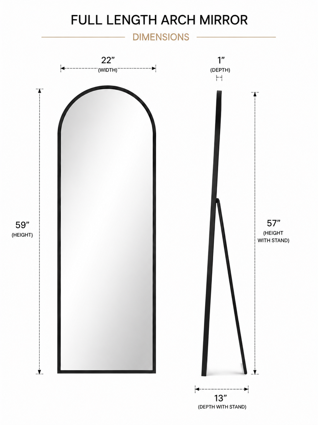 Arched Full Length Mirror