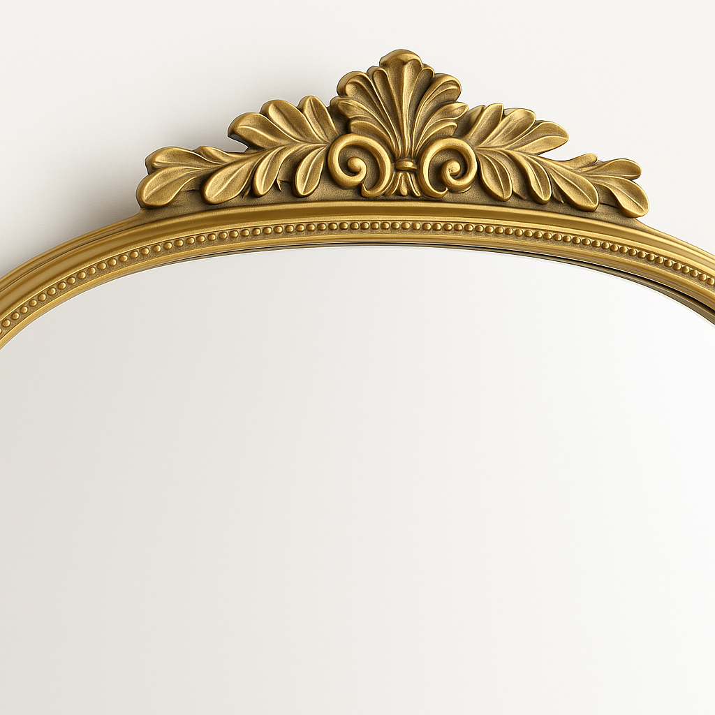 French Vintage Style Arch Floor Mirror