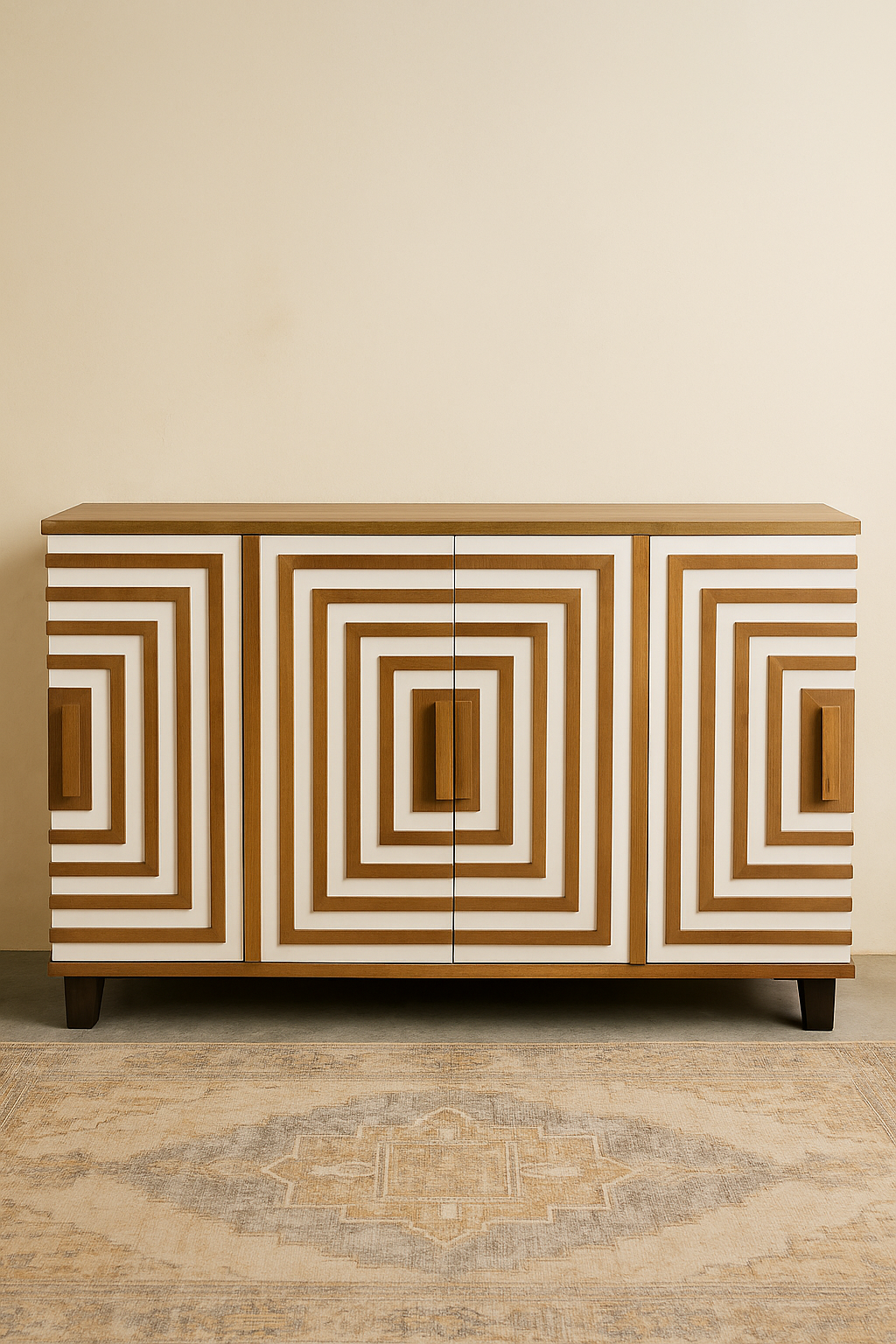 Wooden Archaize Sideboard