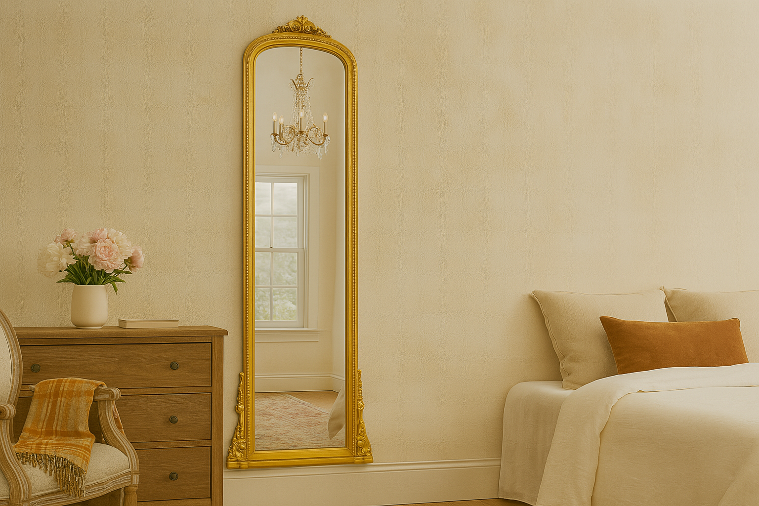 French Vintage design Wall Mirror