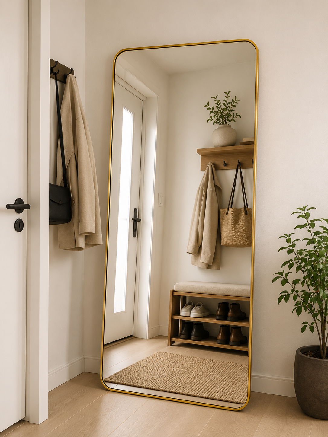 Golden Full Length Floor mirror