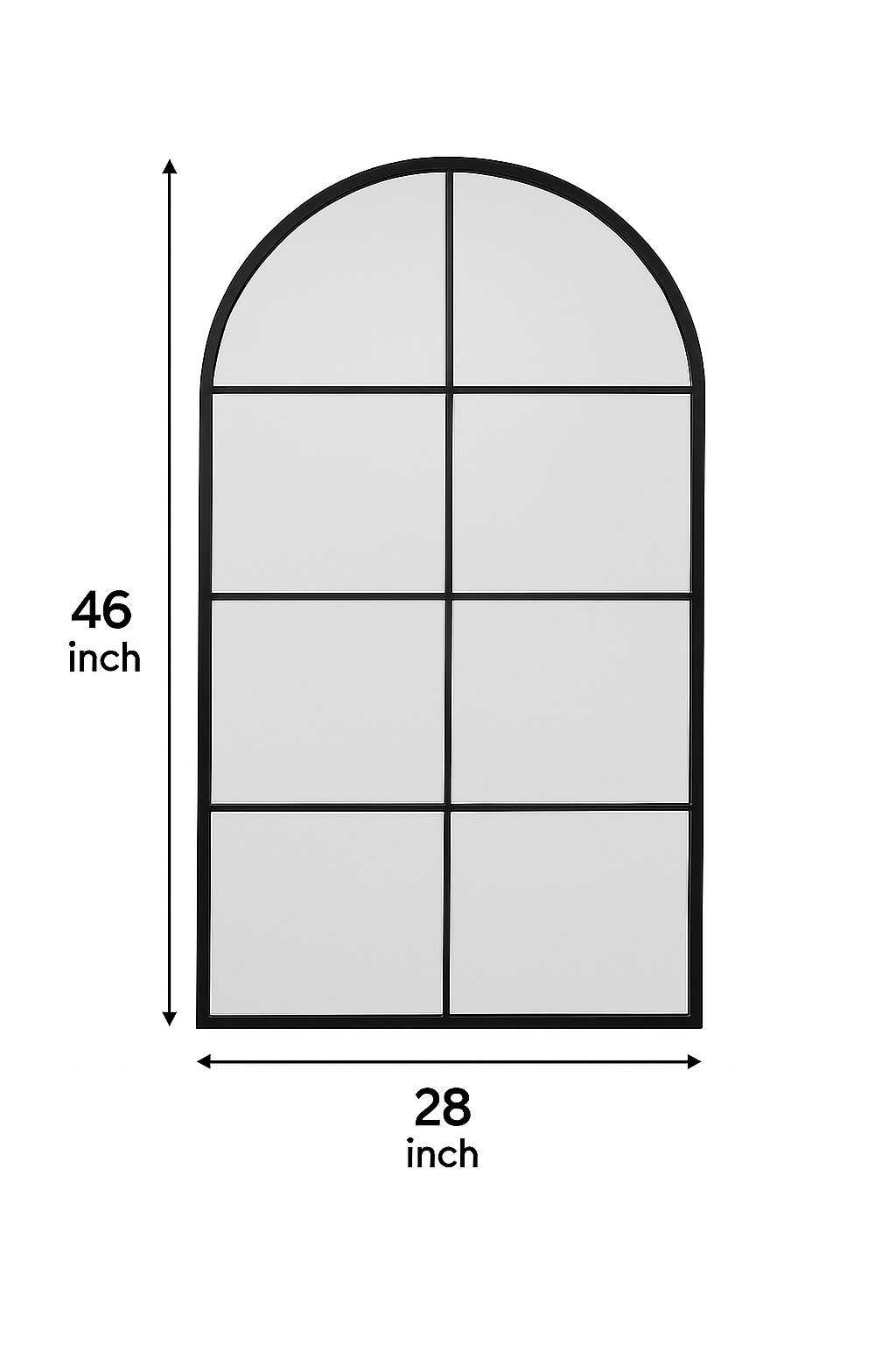Arch Top Window Mirror