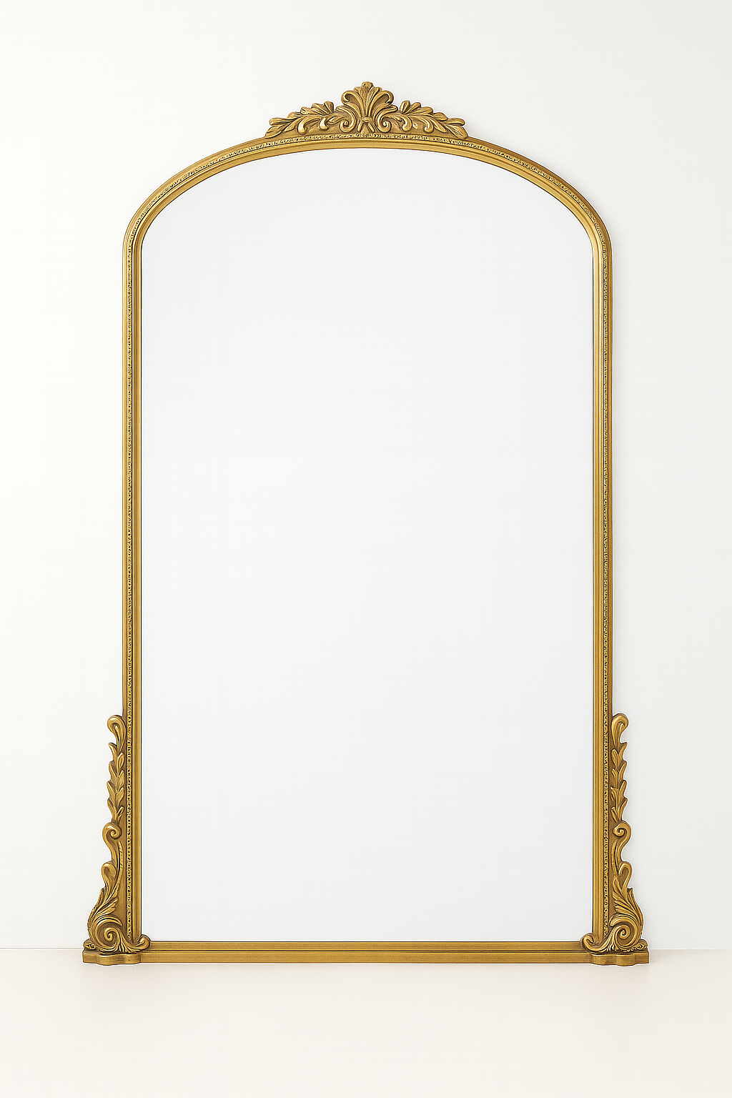 French Vintage Style Arch Floor Mirror