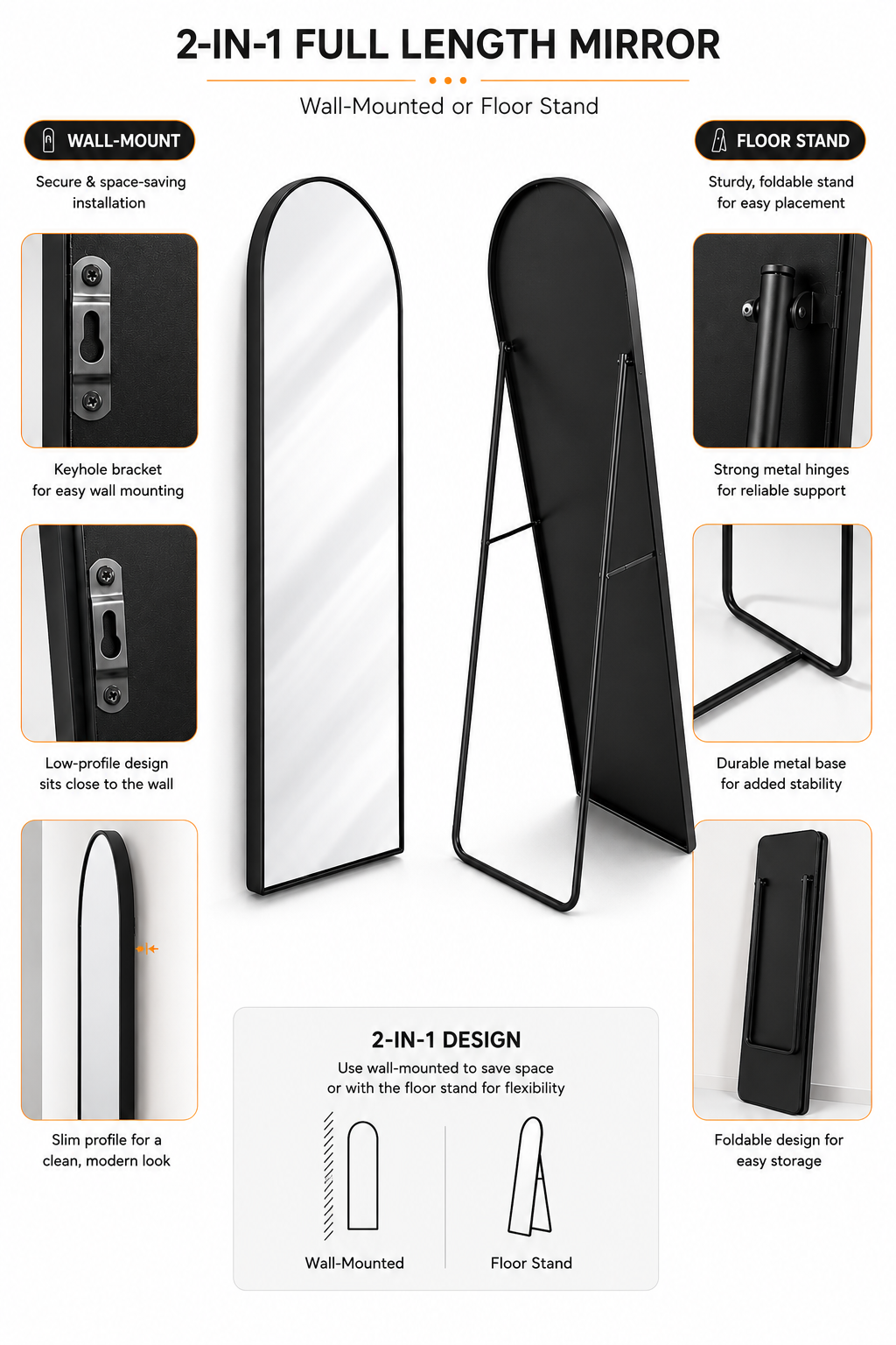 Arched Full Length Mirror