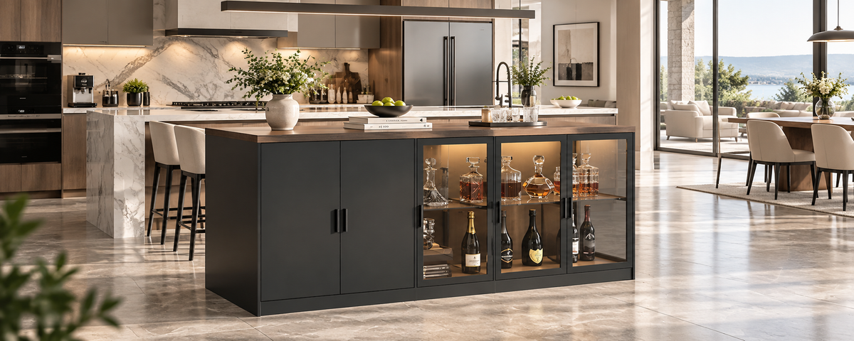 Black Kitchen Island