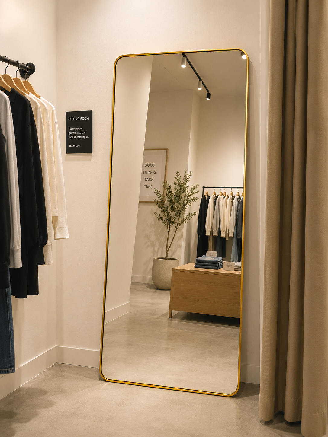 Golden Full Length Floor mirror