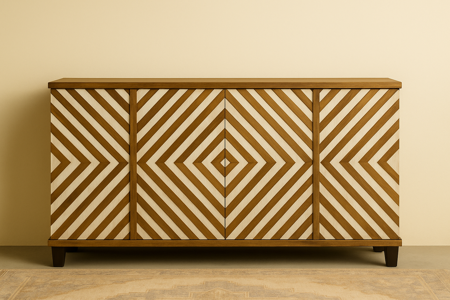 Wooden Archaize Sideboard