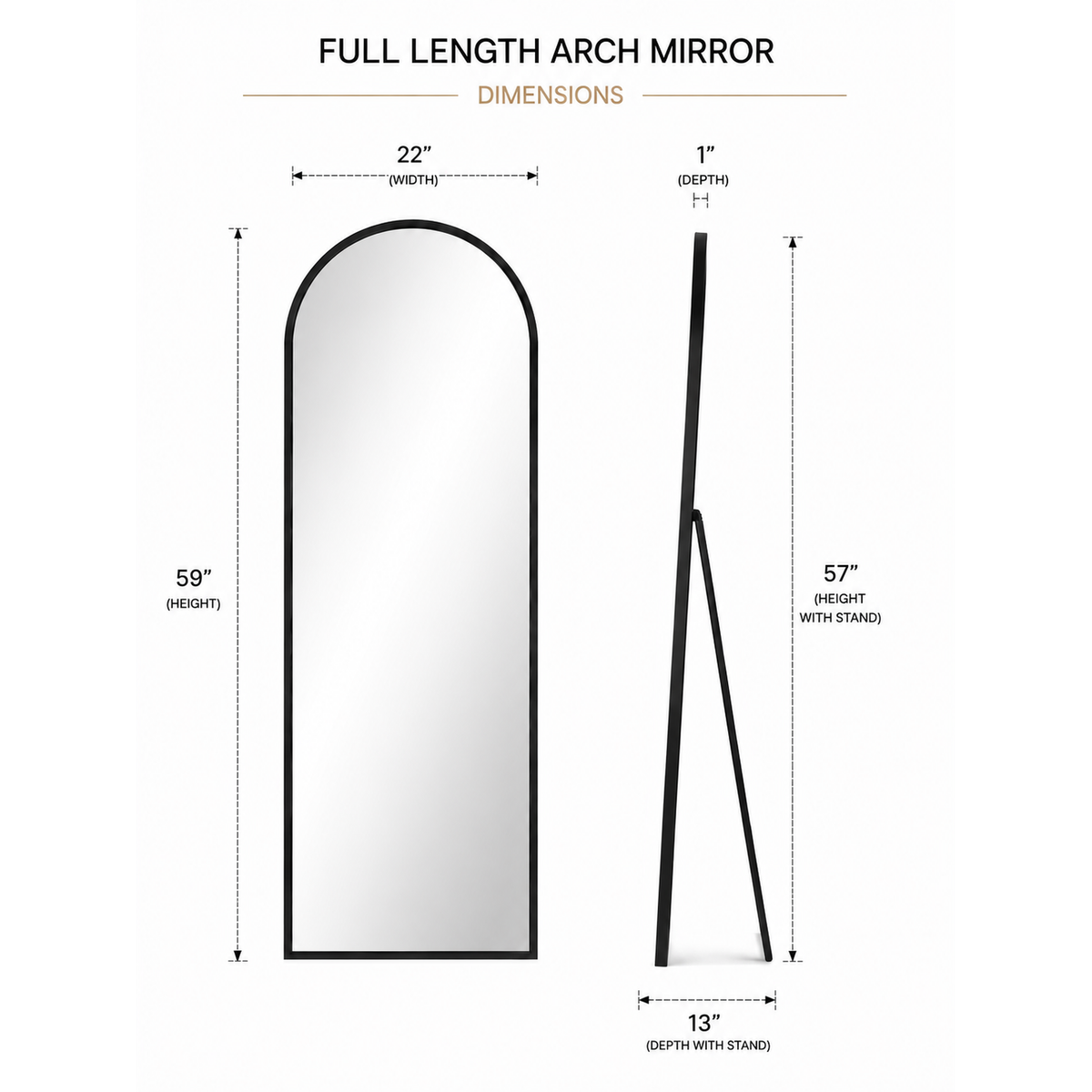 Arched Full Length Mirror