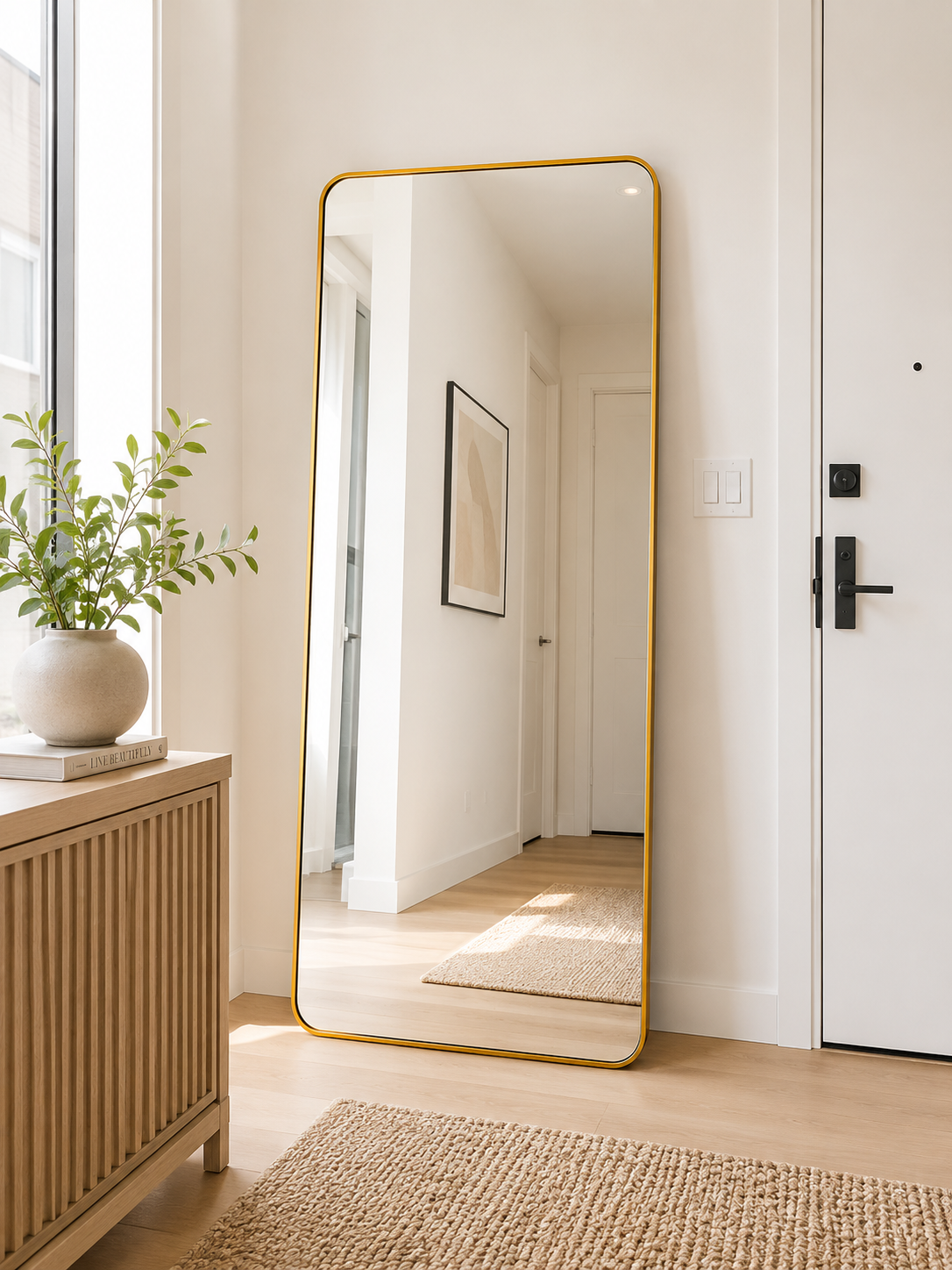 Golden Full Length Floor mirror