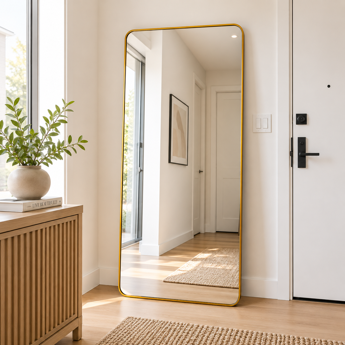 Golden Full Length Floor mirror