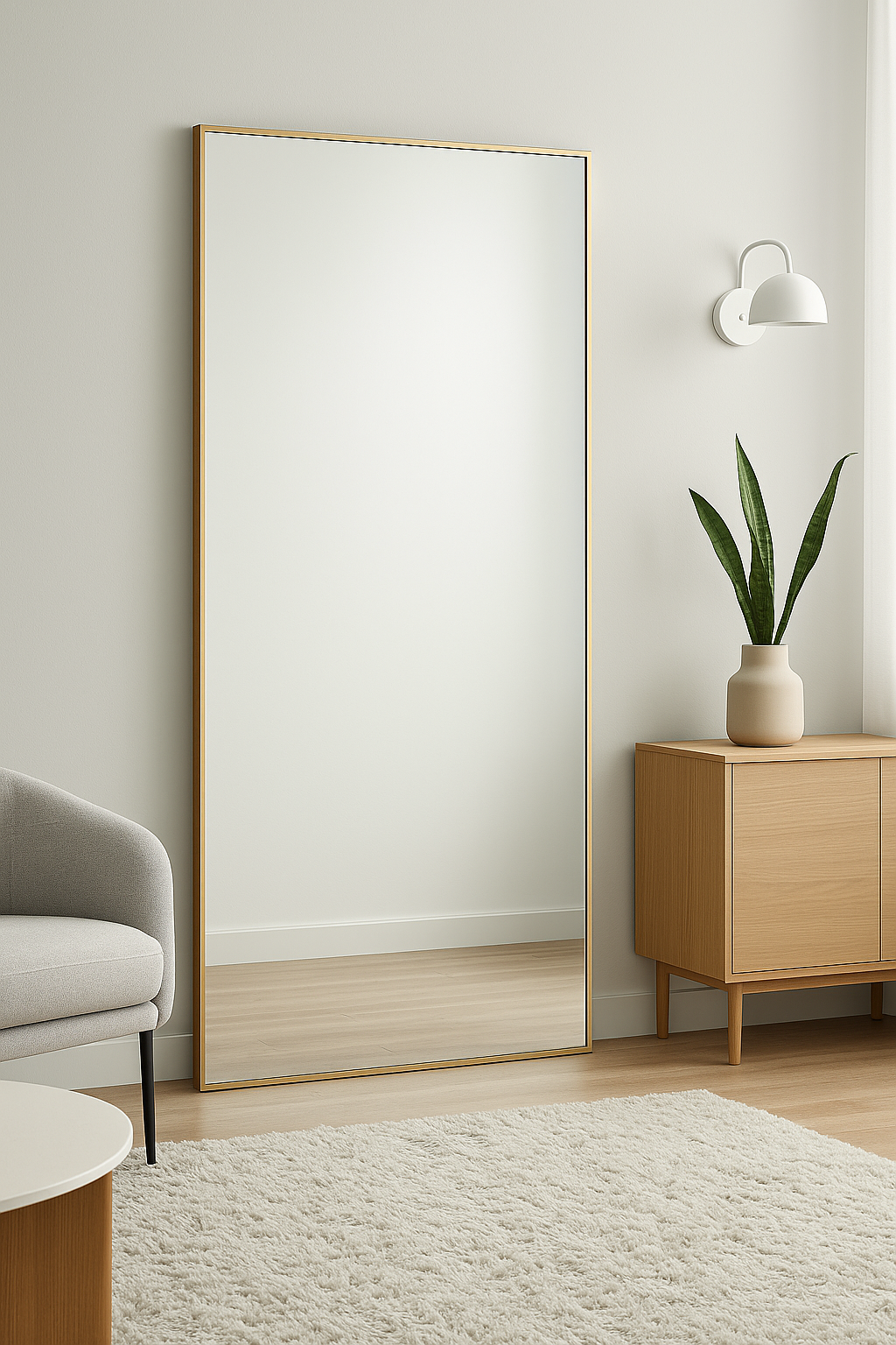 Modern Rectangle Floor Mirror