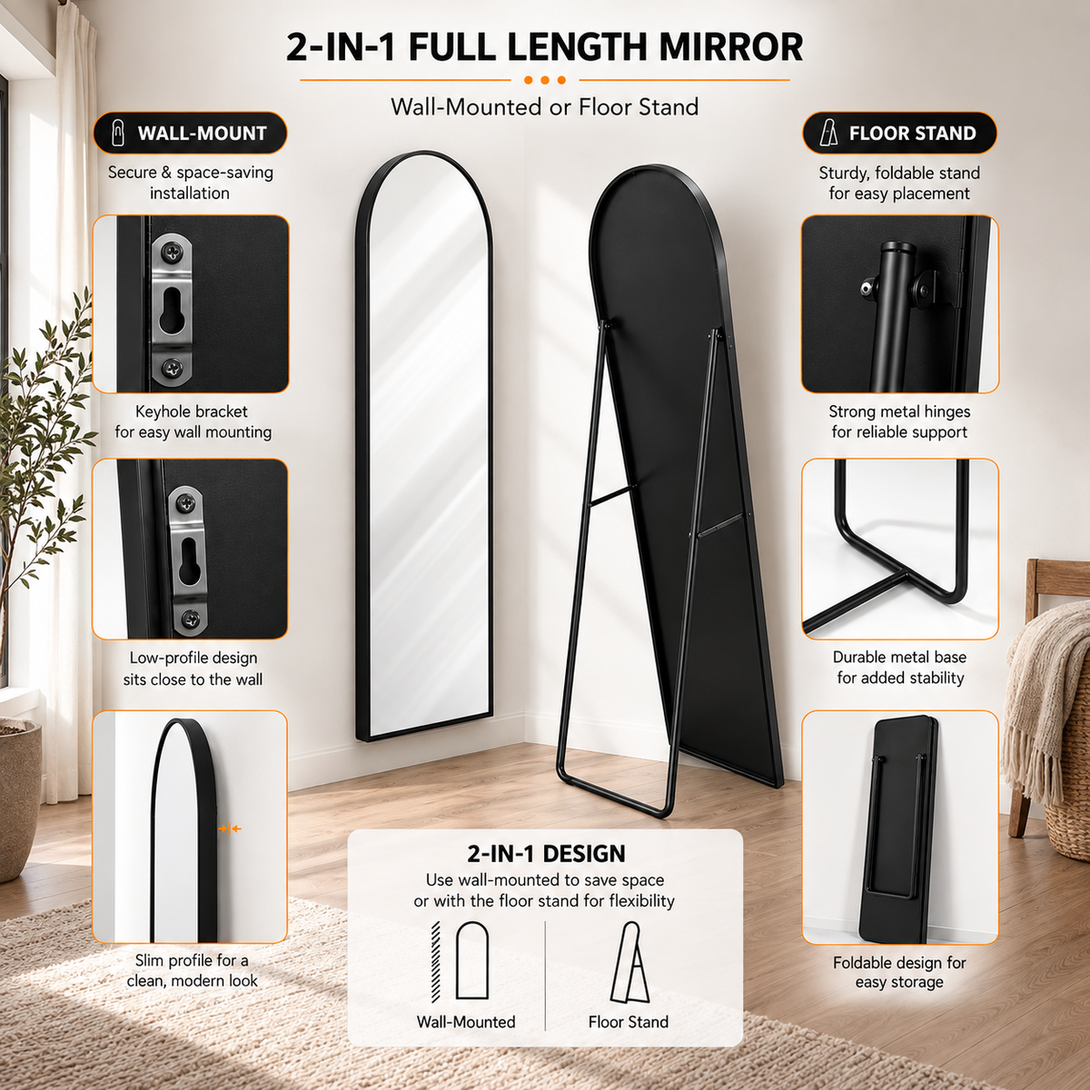Arched Full Length Mirror